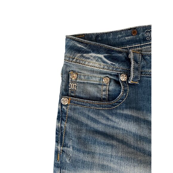 Miss Me Medium Wash Boyfriend Capri Blue Jeans Women's Size 25 JB5547P2 - Picture 7 of 9